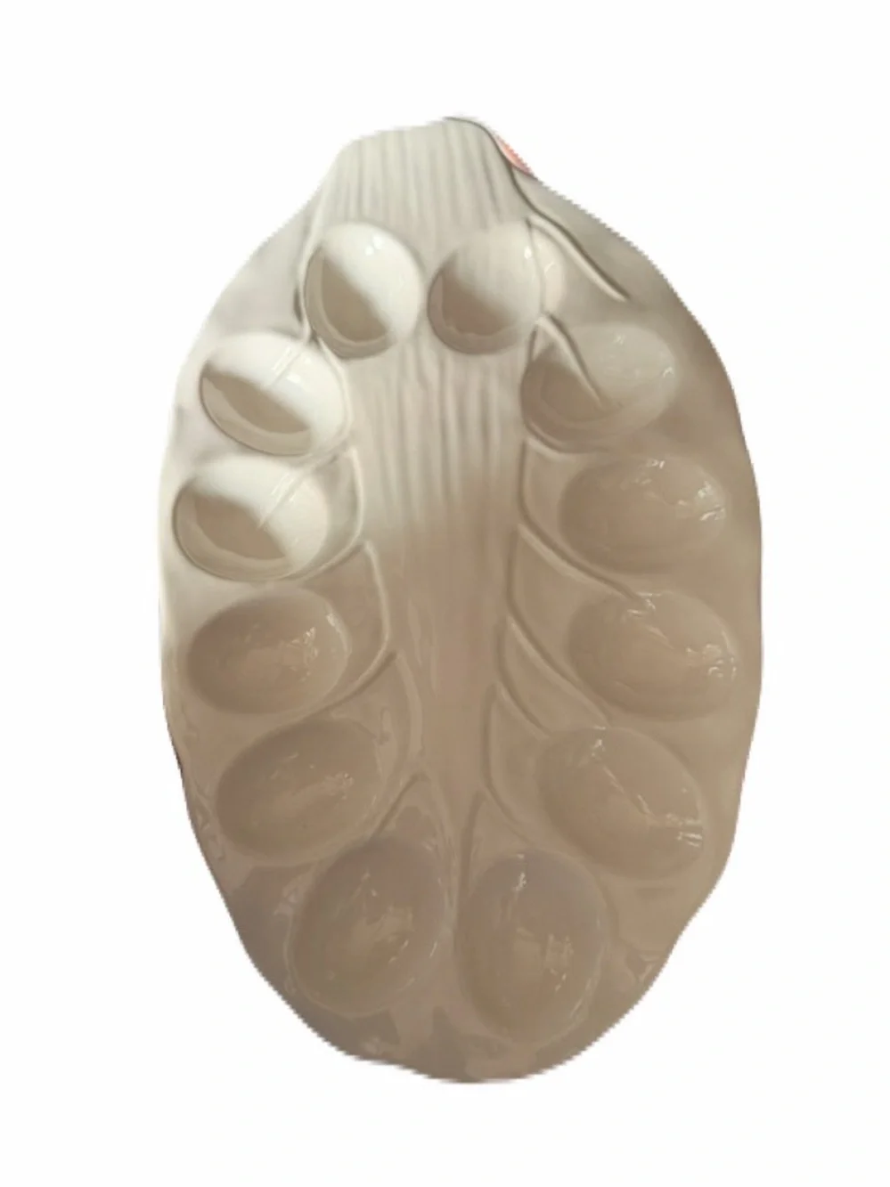 THRESHOLD NWT Stoneware Radicchio Egg Plate White